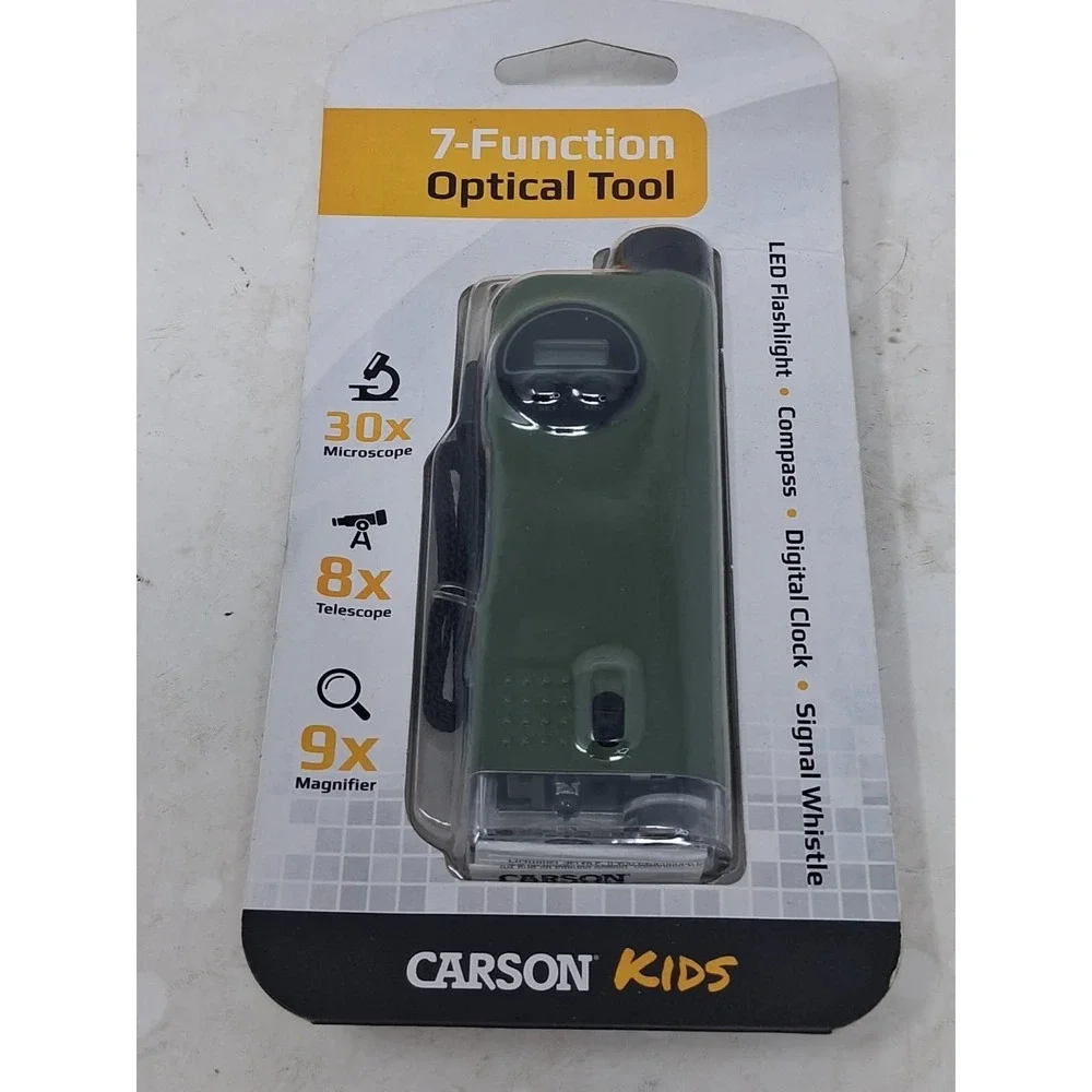 NEW Carson X-Scope Kids 7-in-1 Optical Tool Microscope Telescope Boy Scouts. I